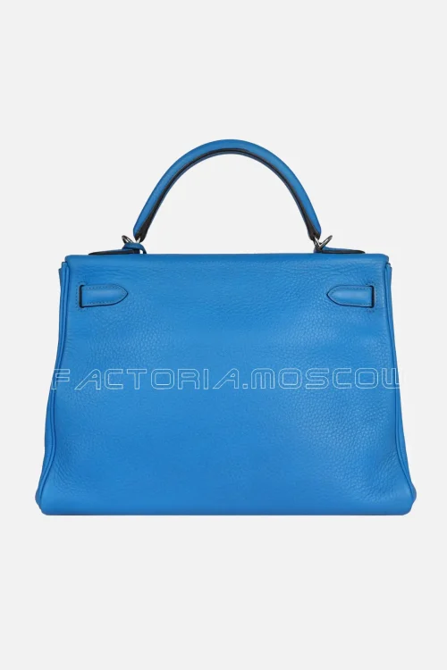 Hermès Kelly Retourne 32 Bleu Hydra Togo PHW