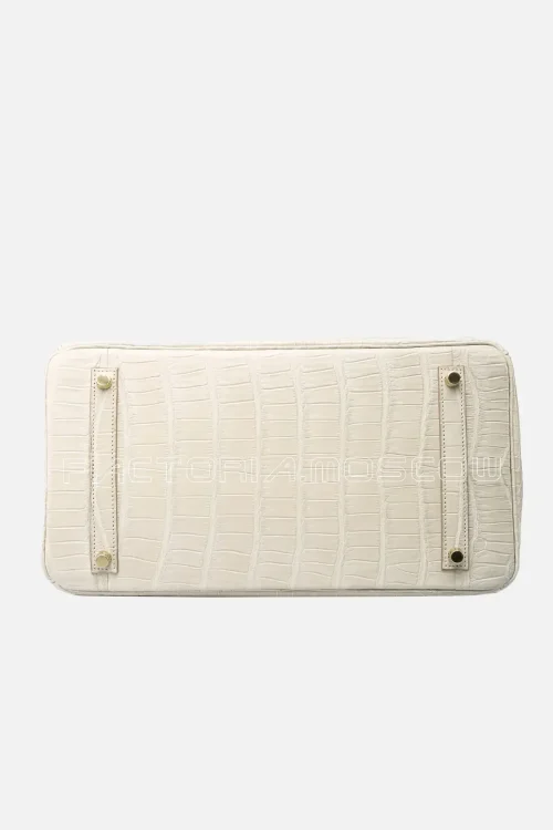 Hermes Birkin 35 Béton Matte Porosus GHW