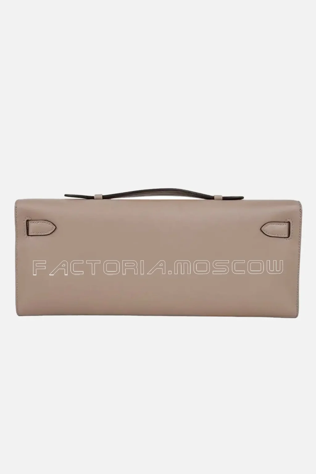 Hermes Kelly Cut Bag Gris Asphalte Clutch Swift PHW