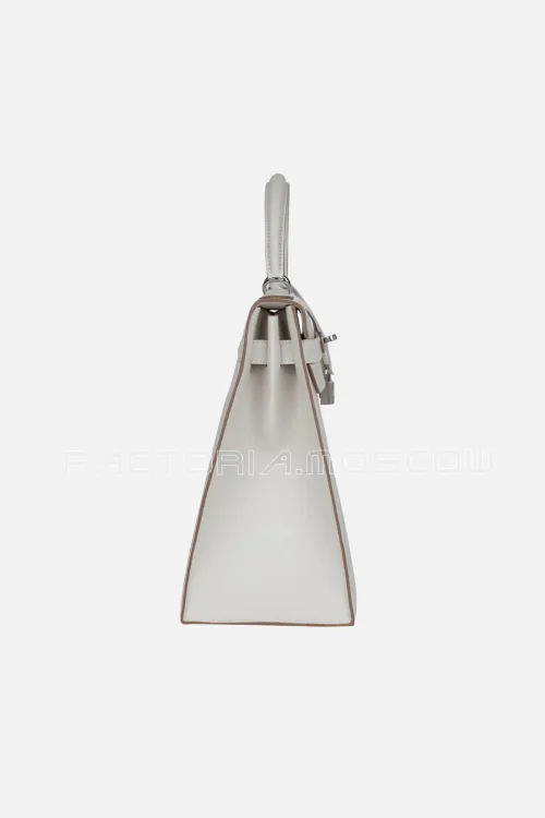 Hermès Kelly Sellier 32 Gris Pale Epsom PHW