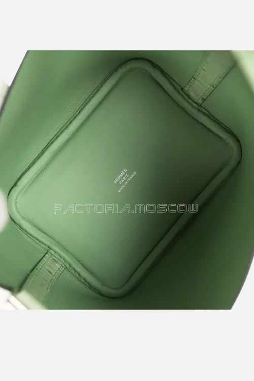 Hermès Micro Picotin Lock 14 Vert Criquet Ostrich PHW