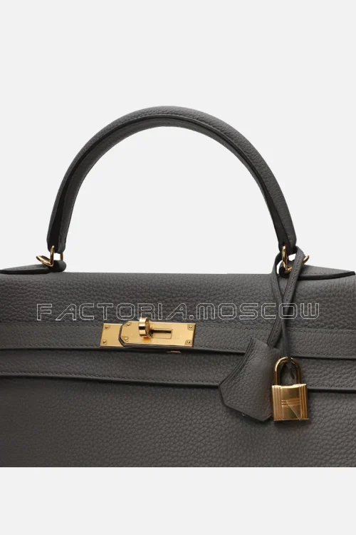 Hermes Kelly Retourne 35 Togo Colour Gris Mayer GHW