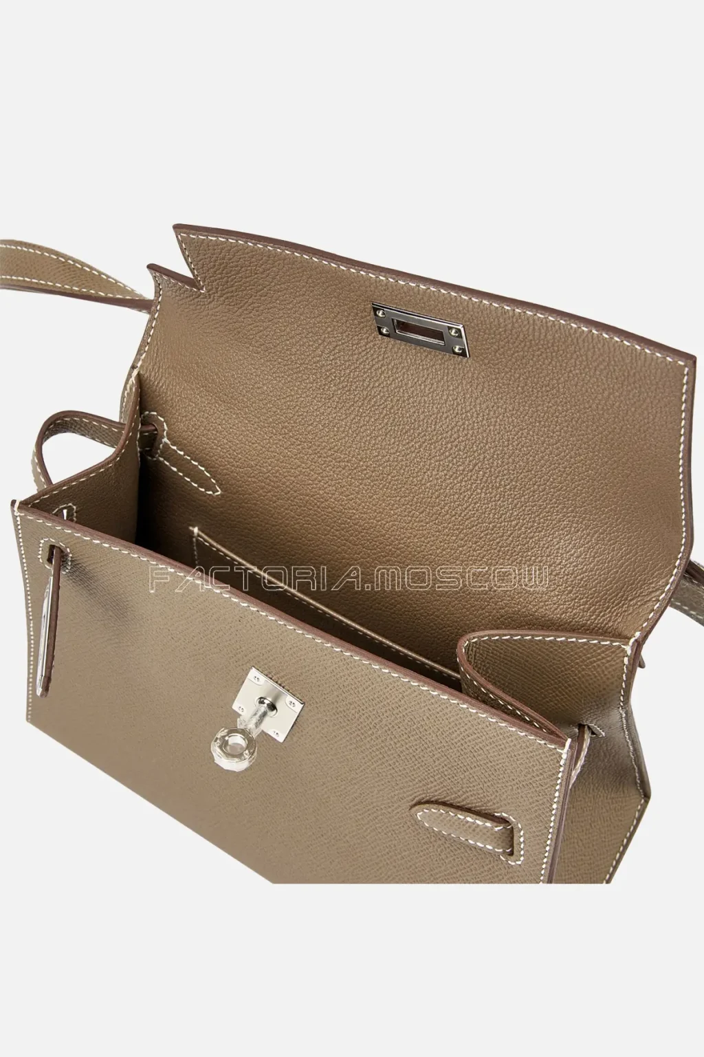 Hermès Kelly En Desordre 20 Sellier Etoupe Epsom PHW