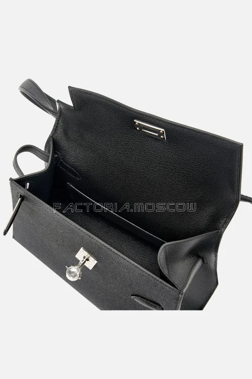Hermès  Kelly En Desordre 20 Sellier Black Epsom PHW