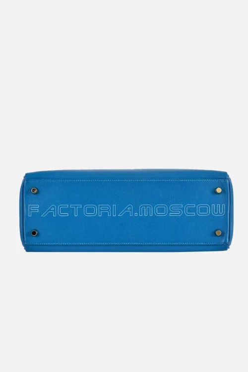 Hermès Kelly Retourne 32 Evercolor Colour Blue Hydra GHW
