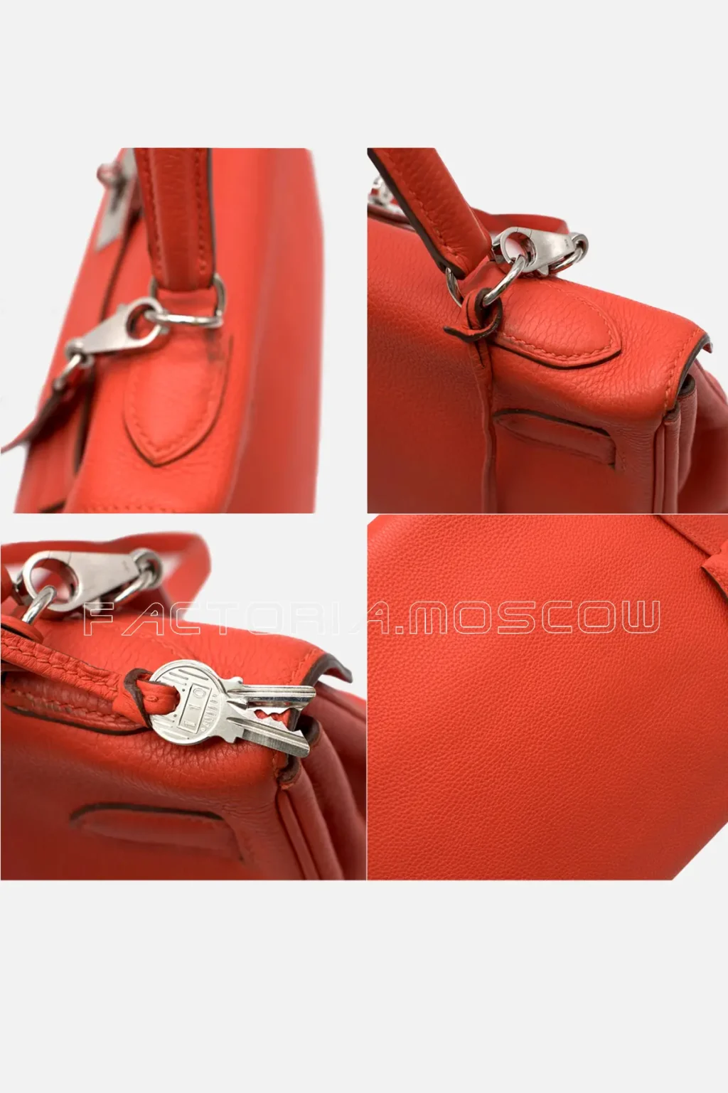 Hermes Kelly Retourne 32 Togo Colour Geranium PHW