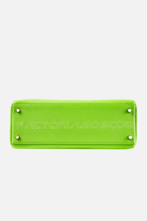 Hermès Kelly Retourne 32 Clemence Colour Vert Cru PHW