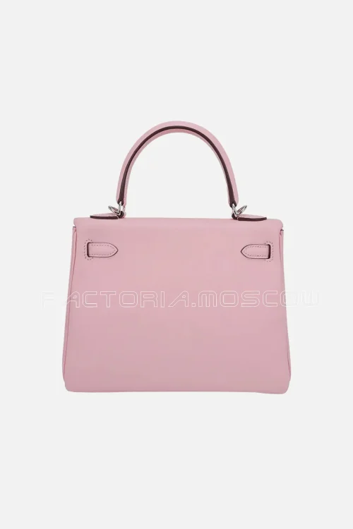 Hermes Kelly Retourne 25 Bag Rose Sakura Swift Leather PHW