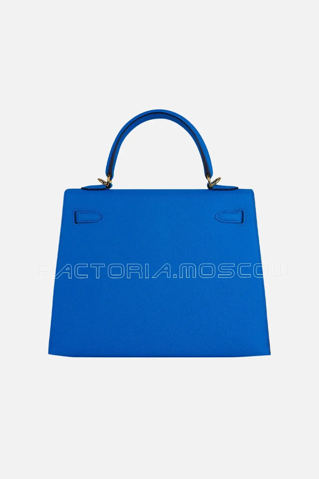 Hermes Kelly Sellier 25 Bag Blue Frida Epsom Leather GHW