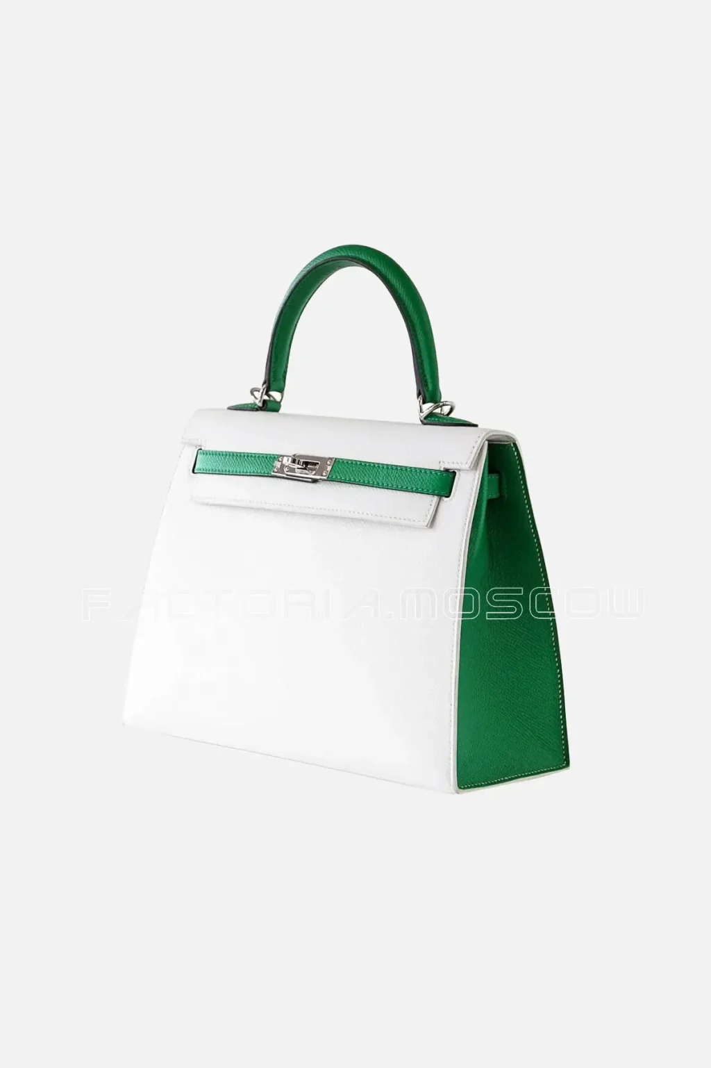 Hermes HSS Kelly Sellier 25 White Fresh Bamboo Epsom PHW