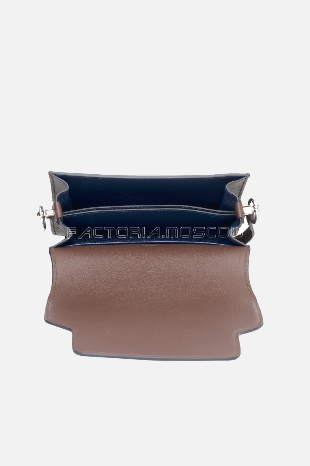 Hermès Mini Roulis 18 Rouge Sellier/Bleu Saphir Evercolor PHW
