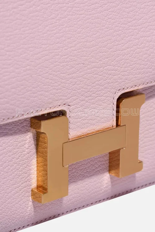 Hermès Constance 18 Chèvre Mysore Mauve Pâle GHW