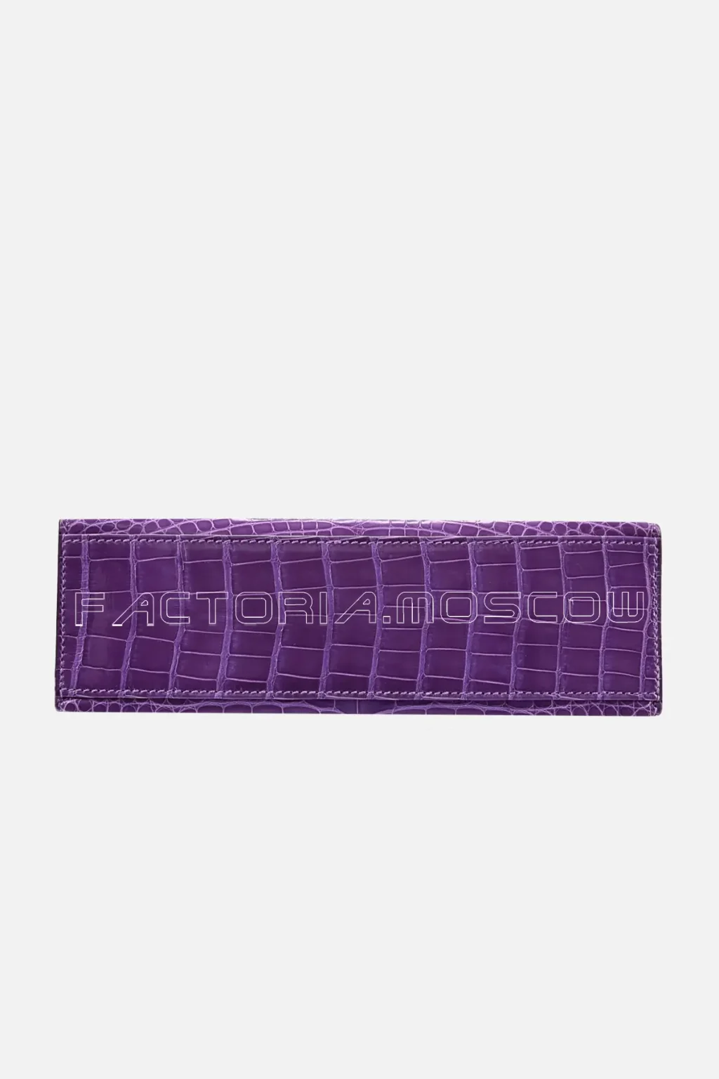 Hermès Kelly Pochette Shiny Alligator Colour Ultra Violet PHW