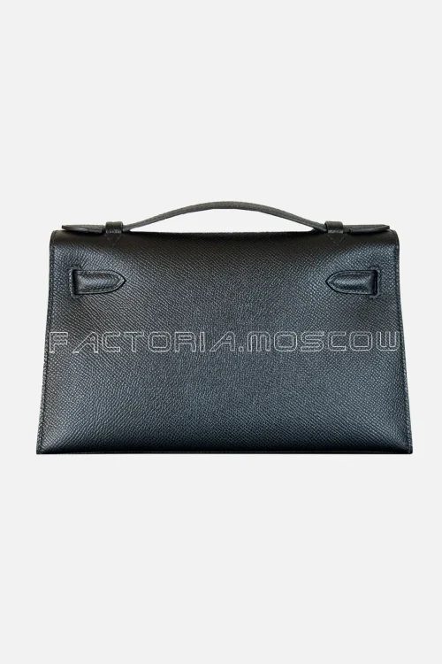 Hermes Kelly Pochette Epsom Colour Black GHW