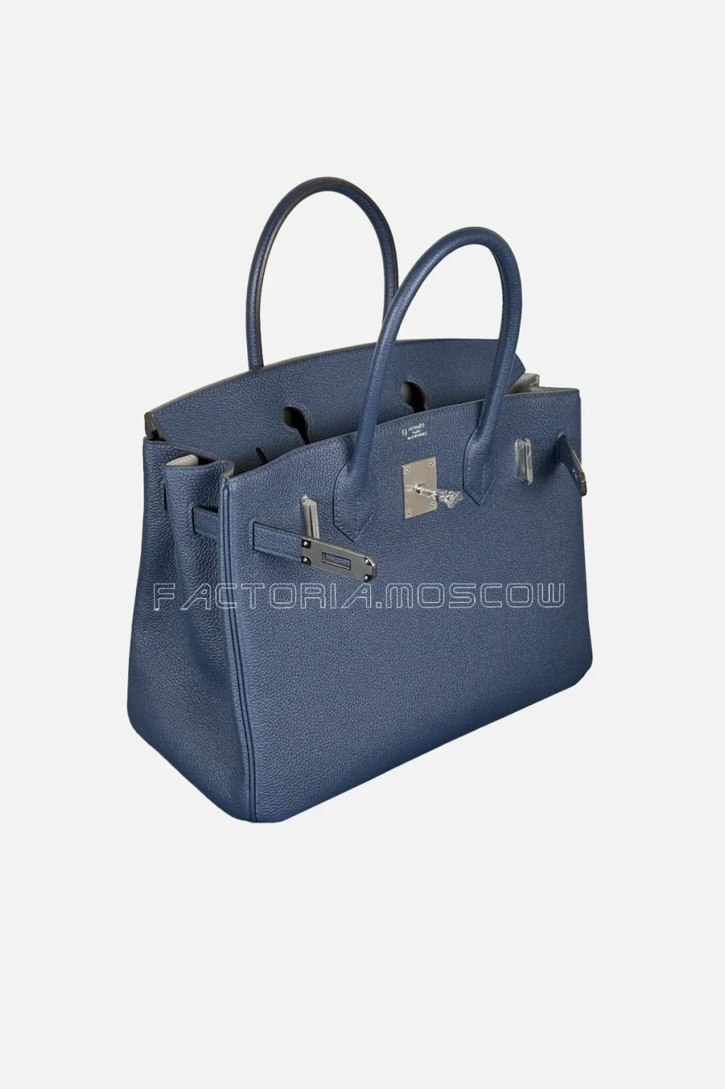Hermes HSS Birkin 30 Togo Bleu Sapphire/Gris Mouette Hardware PHW