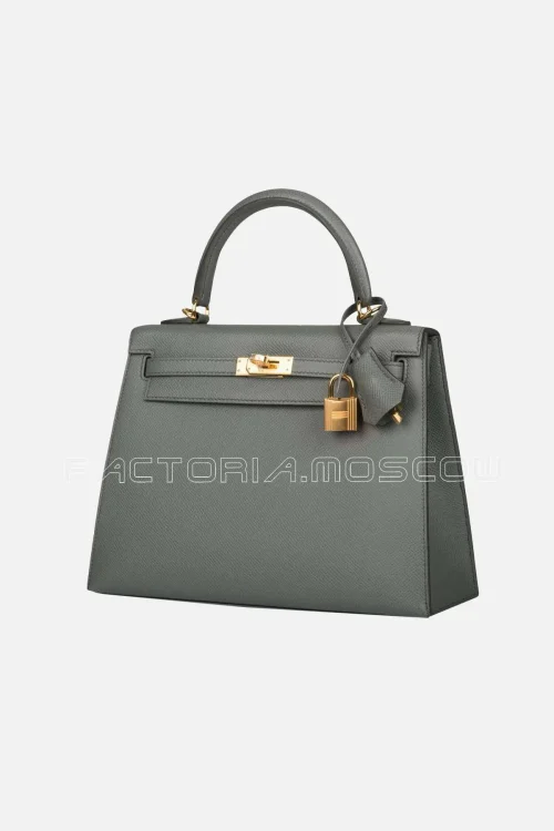 Hermès Kelly Sellier 25 Vert Amande Epsom GHW
