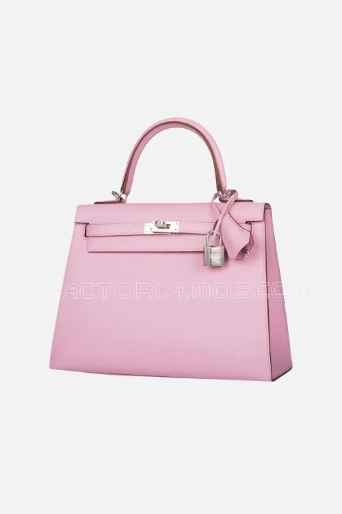 Hermès Kelly Sellier 25 Mauve Sylvestre Epsom PHW