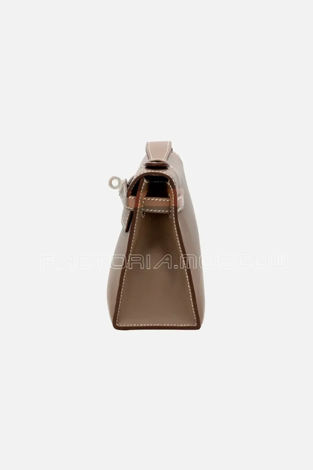 Hermès Kelly Pochette Étoupe Swift PHW