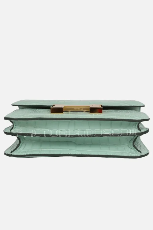 Hermès Constance 18 Alligator Matte Vert D'Eau GHW