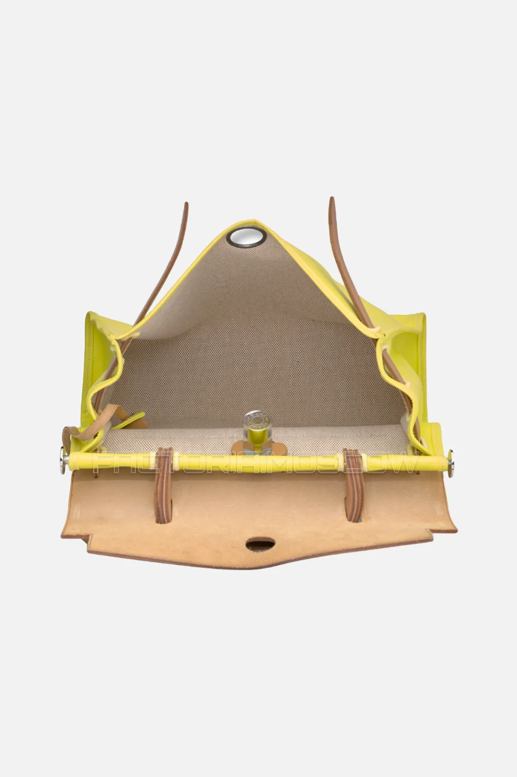Hermès Herbag 31 Zip Sable Vache Hunter/Lime Canvas PHW