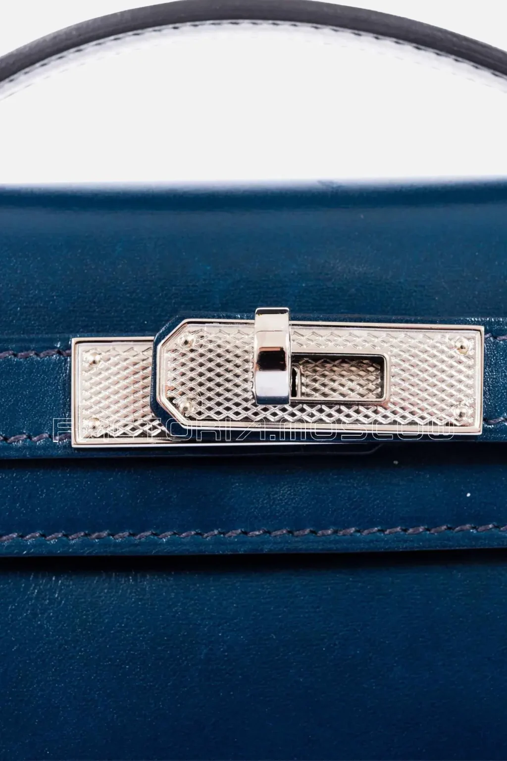 Hermes Kelly Cut Clutch Bleu De Prusse Box PHW