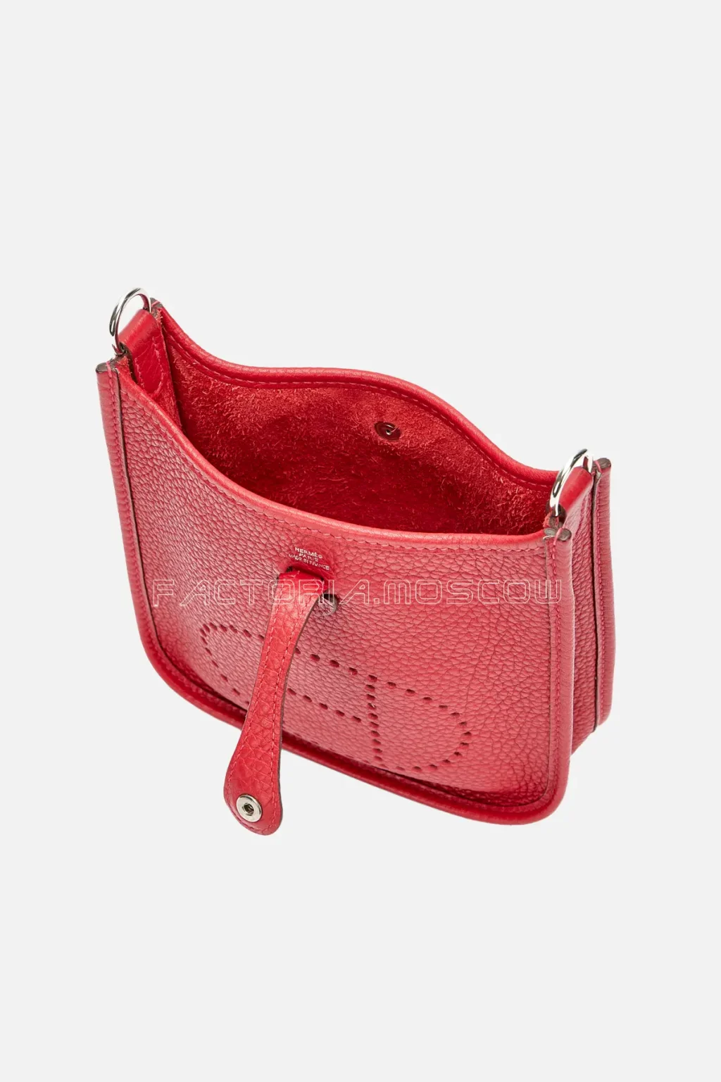 Hermès Mini Evelyne TPM 16 Rouge Casaque Clemence PHW