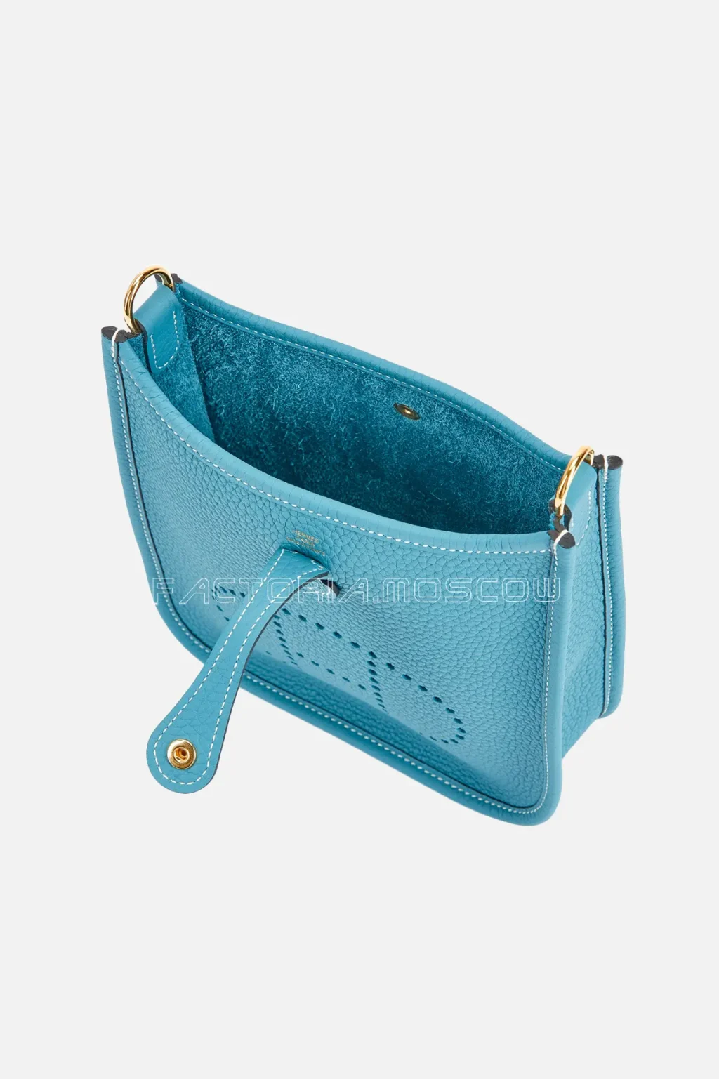 Hermès Mini Evelyne TPM 16 Bleu Jean Clemence GHW