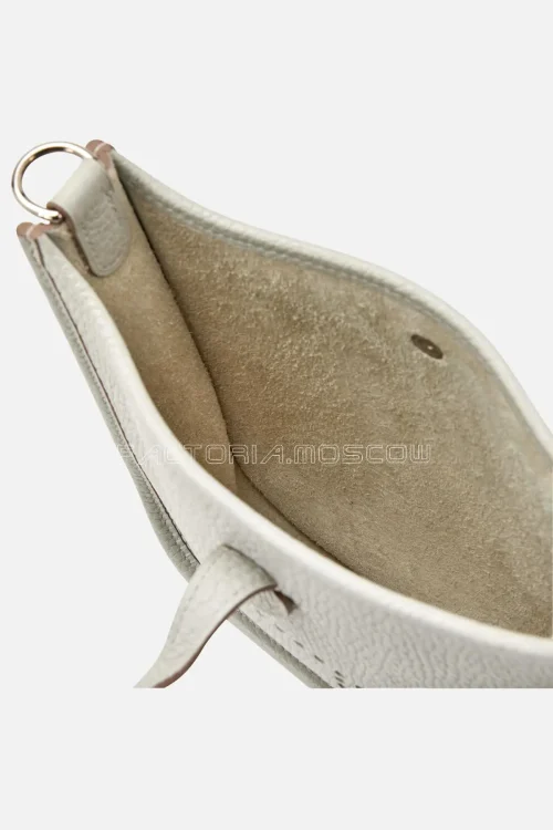 Hermès Mini Evelyne TPM 16 Gris Perle Clemence PHW