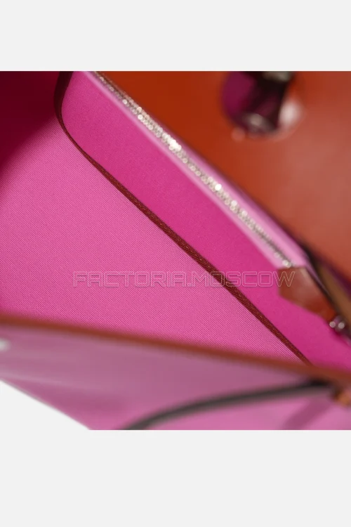 Hermès Herbag Zip 31 Cuivre Vache Hunter/5P Bubblegum Pink Toile PHW