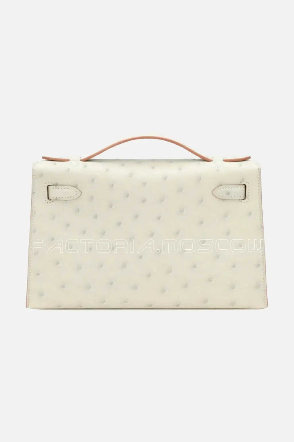 Hermès Kelly Pochette Gris Perle Ostrich PHW