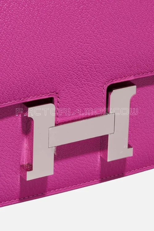 Hermès Constance 18 Chèvre Mysore Magnolia PHW