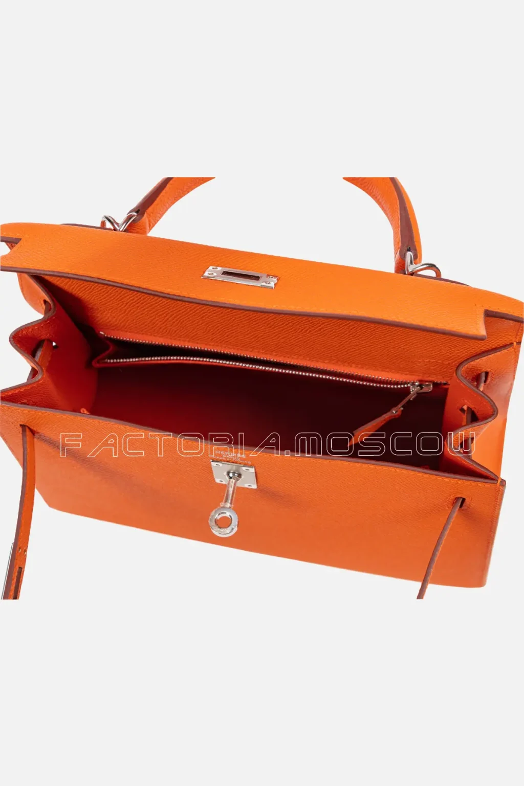 Hermès Kelly Sellier 25 Epsom Colour Orange PHW