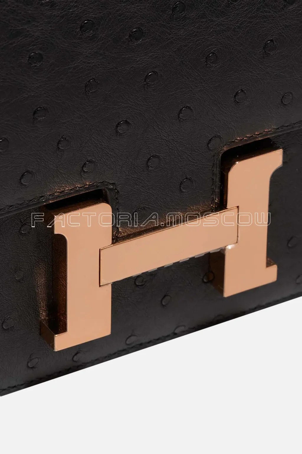 Hermès Constance 18 Black Ostrich GHW