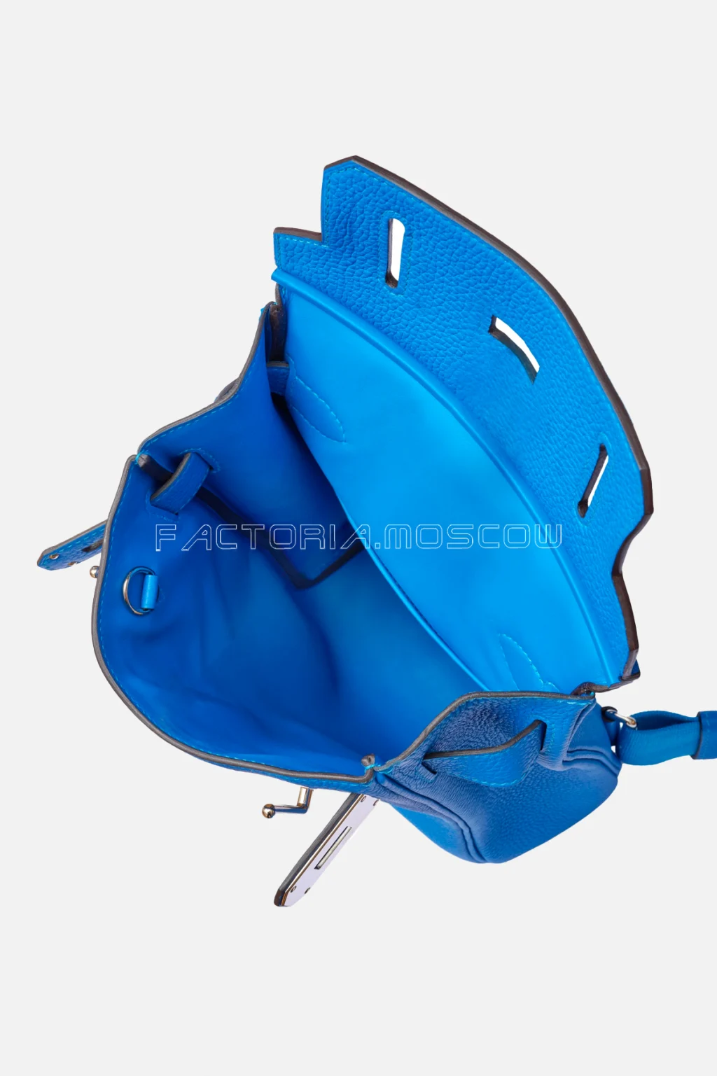 Hermes Hac A Dos PM Backpack Togo Blue Hydra PHW
