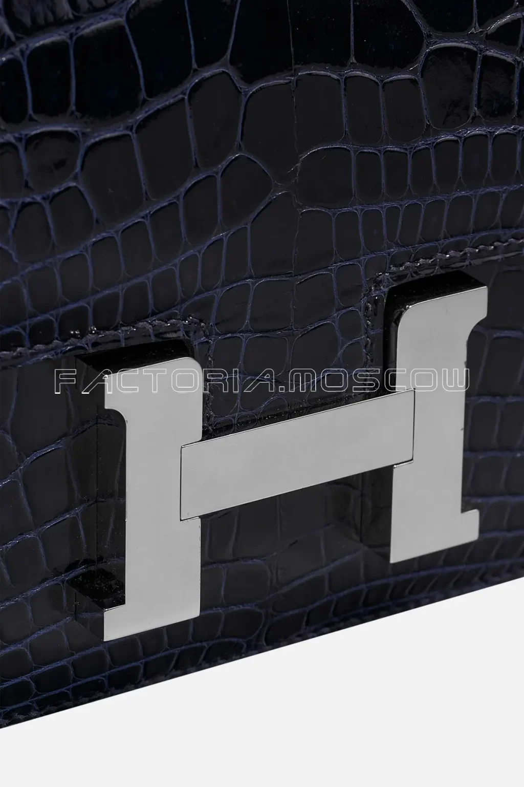 Hermès Constance 18 Shiny Alligator Blue Marine PHW