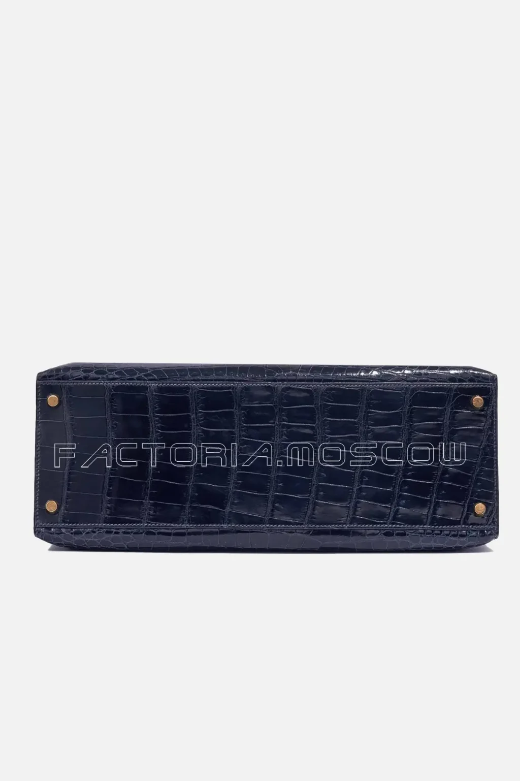 Hermès Kelly Sellier 35 Crocodile Porosus Colour Bleu Marine GHW