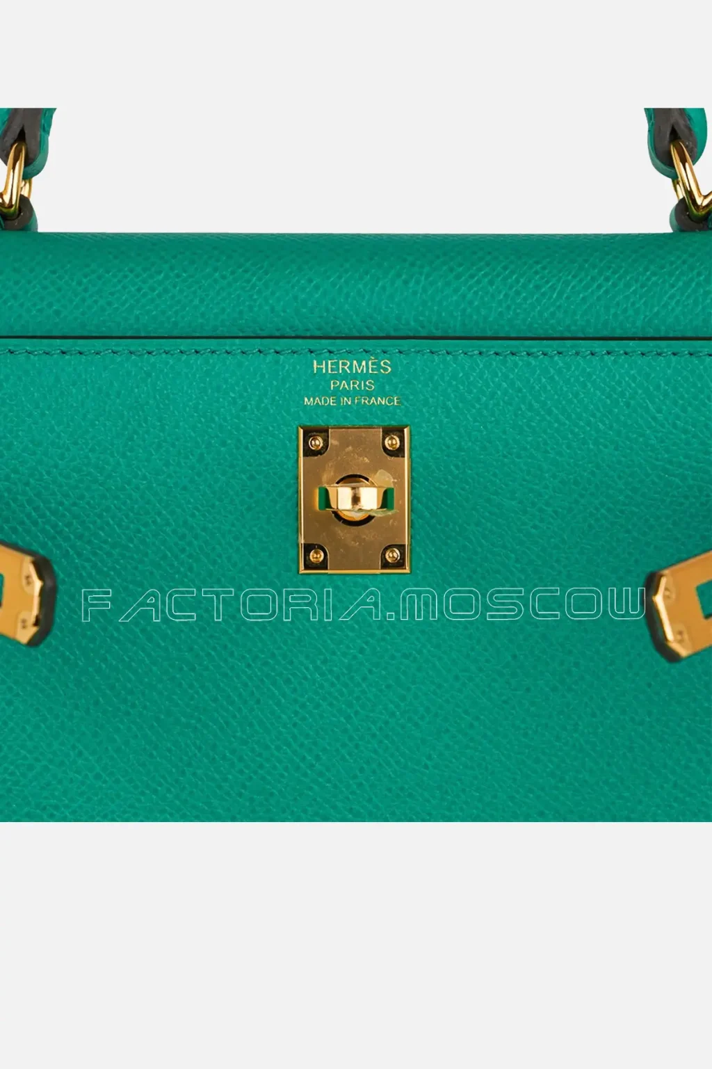 Hermes Kelly Sellier 25 Bag Jade Epsom Leather GHW