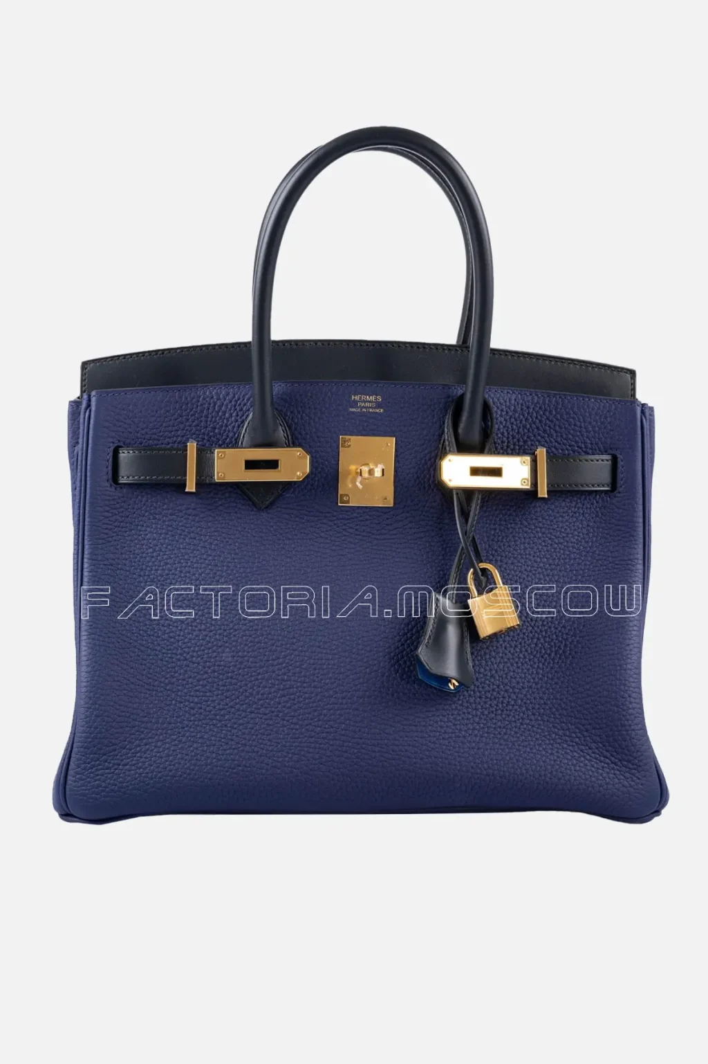 Hermes Birkin Touch 30 Bleu (Blue) Encre Sombrero & Bleu Obscur Taurillon Clemence GHW