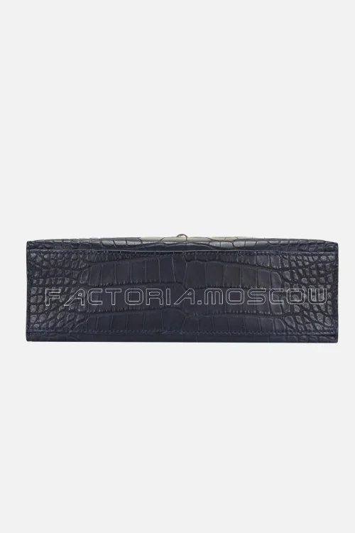 Hermès Mini Kelly Pochette Matte Mississippiensis Alligator Color Bleu Indigo PHW