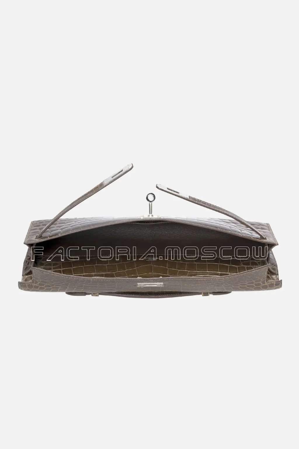 Hermes Kelly Cut Shiny Macassar Niloticus Crocodile PHW
