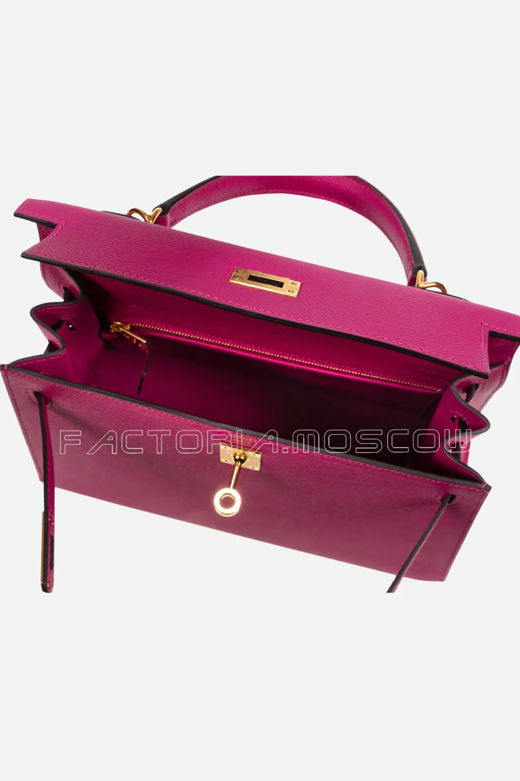 Hermès Kelly Sellier 25 Epsom Colour Fuschia GHW