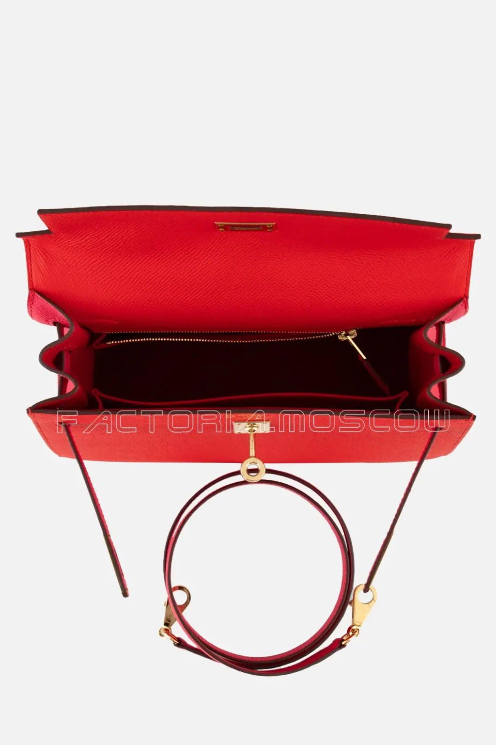 Hermès HSS Kelly Sellier 25 Epsom Rouge De Coeur And Rose Extrême GHW
