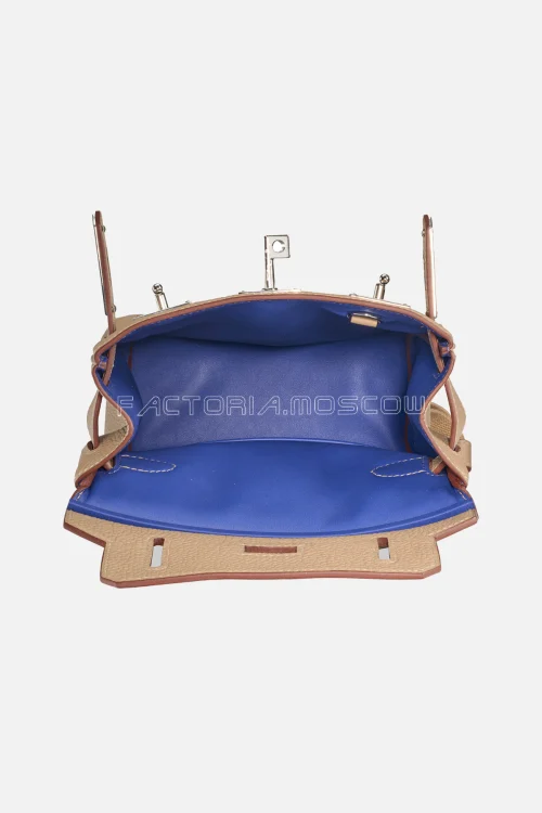 Hermes Hac A Dos PM Trench/Bleu Saphir Togo PHW
