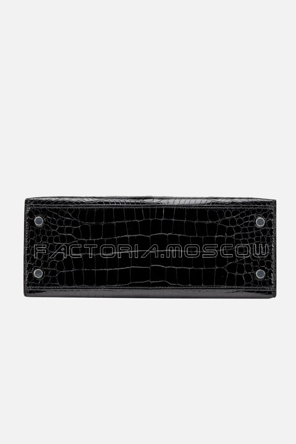 Hermès  Kelly Sellier 25 Shiny Porosus Crocodile Colour Black PHW