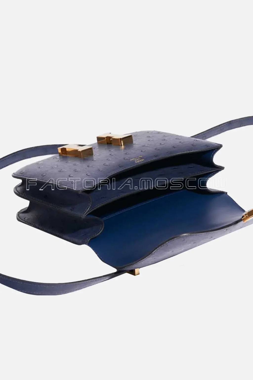 Hermès Constance 18 Ostrich Bleu Saphir GHW