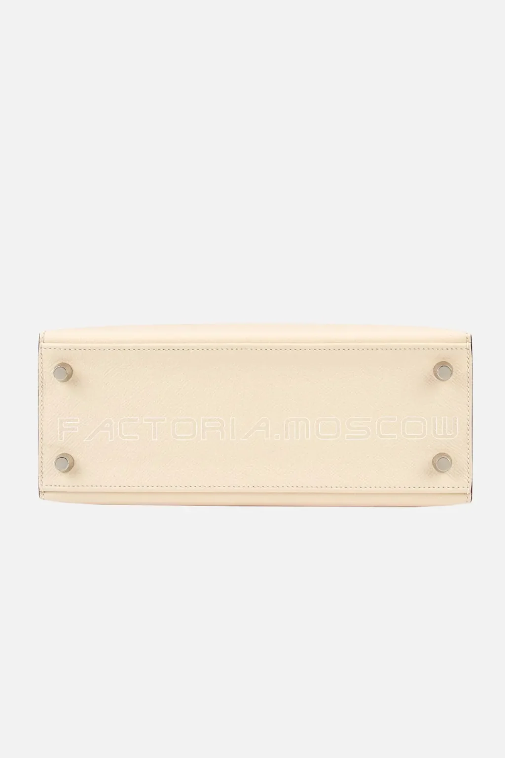 Hermès Kelly Sellier 25 Epsom Tri-Color Nata, Chai And Gris Meyer PHW