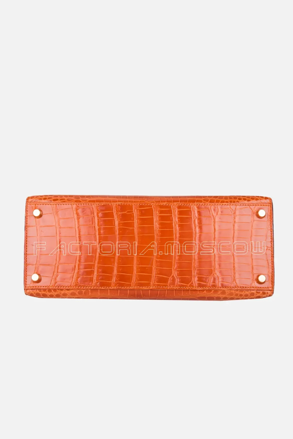 Hermès Kelly Sellier 28 Shiny Porosus Crocodile Colour Pain D'Epice GHW