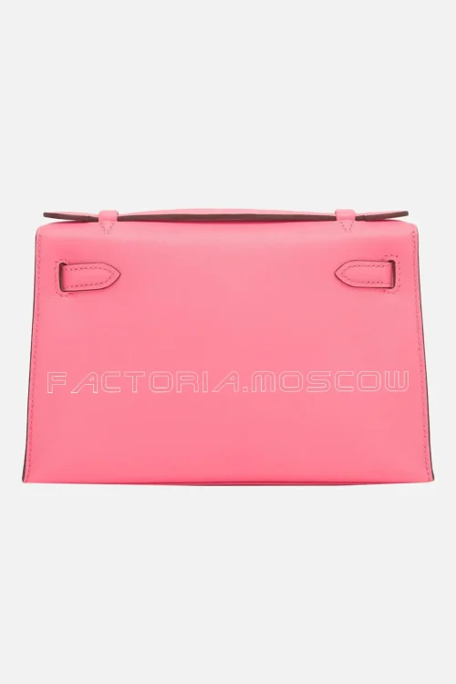 Hermes Kelly Pochette Mini Swift Colour Rose Azalea GHW