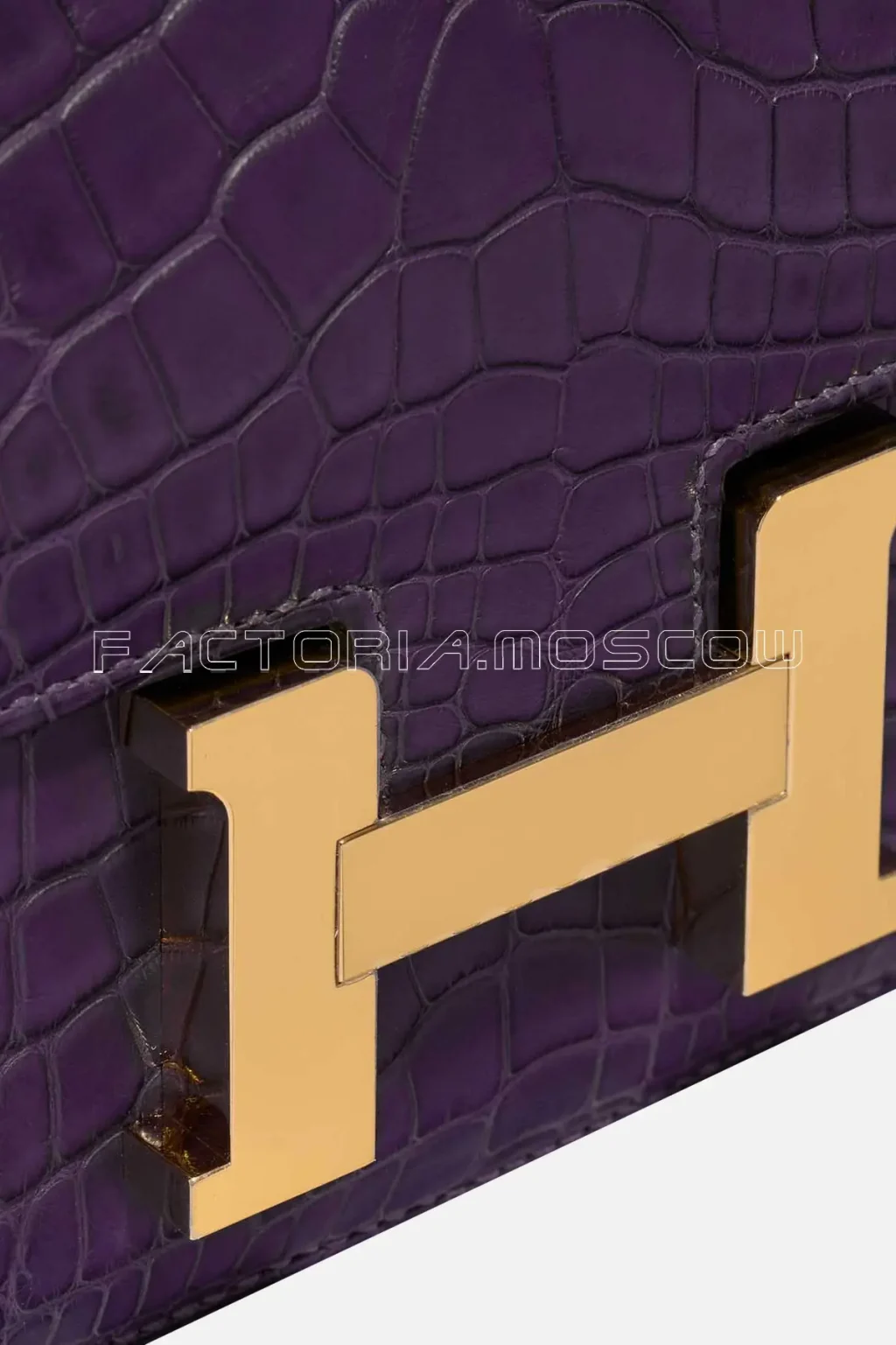 Hermès Constance 18 Matte Alligator Amethyst GHW