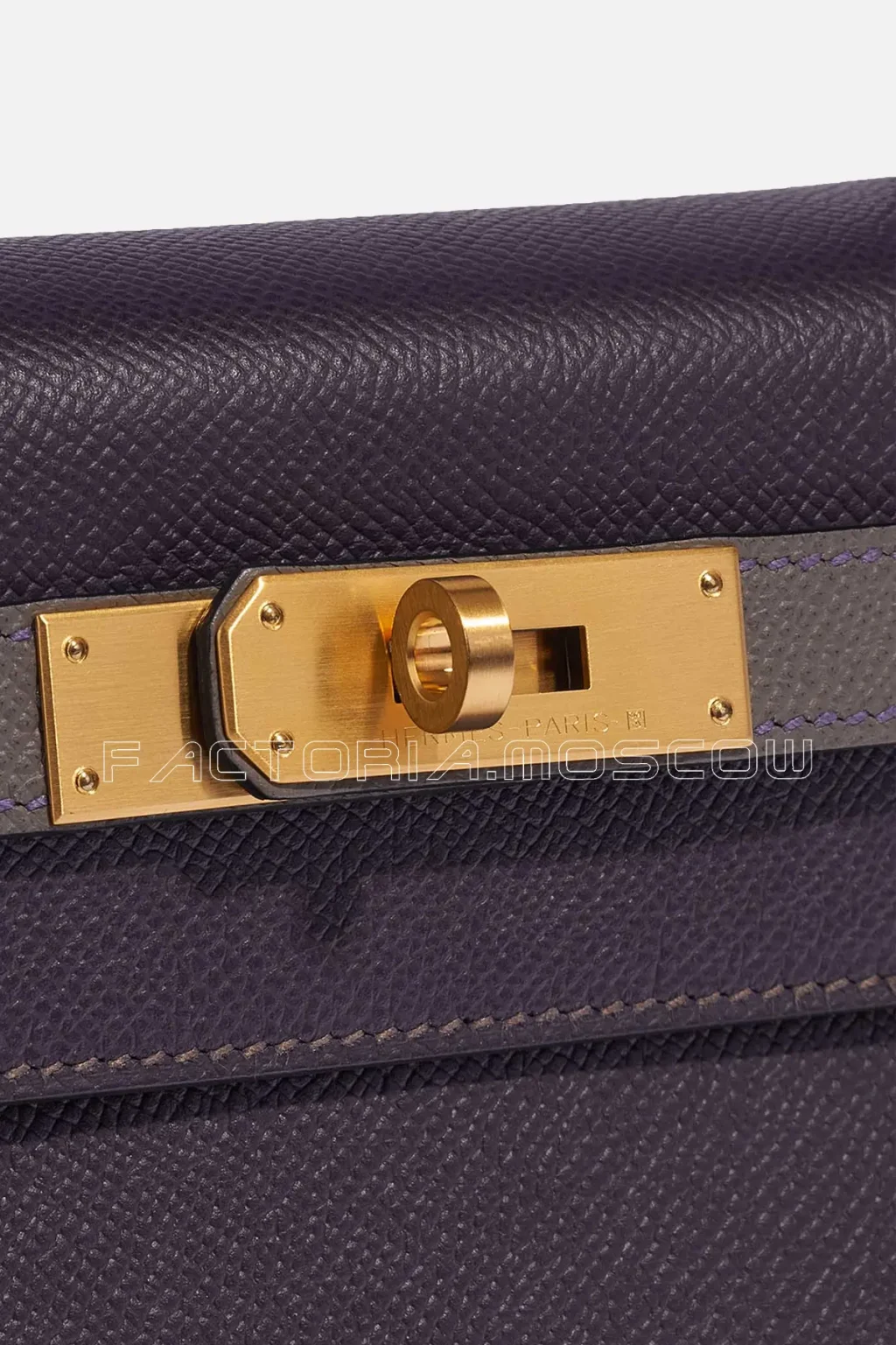 Hermès Kelly HSS 28 Epsom Raisin/Gris Etain GHW